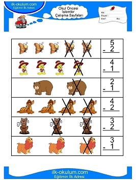 Çocuklar İçin toplam işlemi yaprak testleri 